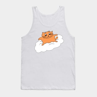 Cat on the cloud. Lovely pet. A kind character. Gift for a child or animal lover. Tank Top